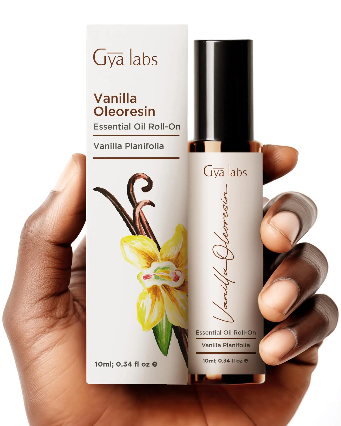 Gya Labs Vanilla Oleoresin Essential Oil Roll On for Skin - Relaxing Gifts for Women - Self Care Natural Aromatherapy Oil Travel Size (0.34 Fl Oz)
