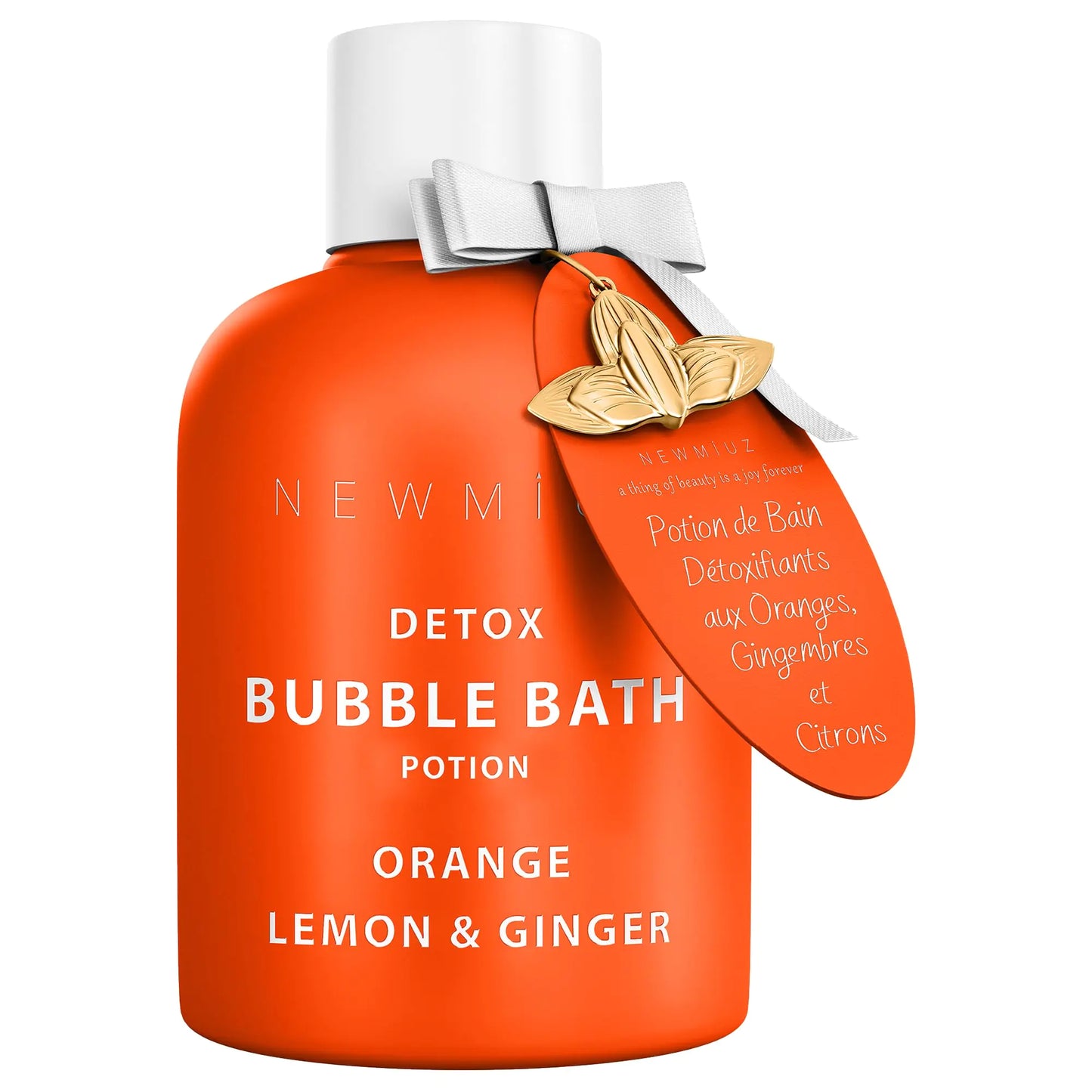 Natural Detox Bubble Bath - Long Lasting Citrus Bubble Bath -Foaming Soak - Orange Ginger Lemon Essential Oils Hydrating Relaxing - Stress Relief - Self Care Spa Gift Women Men Birthday Christmas